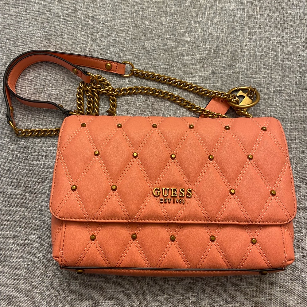 Pink Guess Shoulder Bag